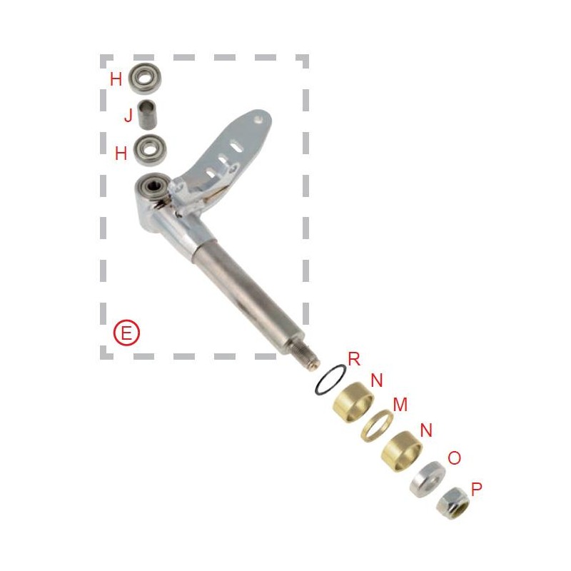 Entretoise Fusèe Moyeu HST 1 mm OTK TonyKart, MONDOKART, kart