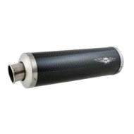 Silenziatore scarico corto MC Virex S1 fibra di carbonio KZ