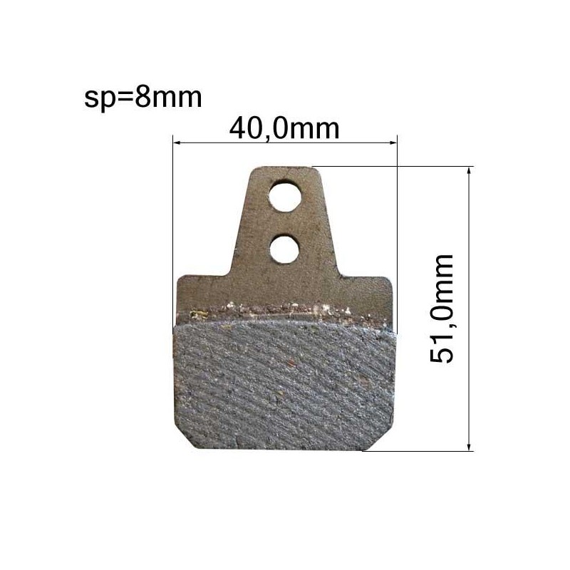 Kit 4 compatible brake pads Birel 40x38, mondokart, kart, kart