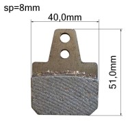 Kit 4 compatible brake pads Birel 40x38, mondokart, kart, kart