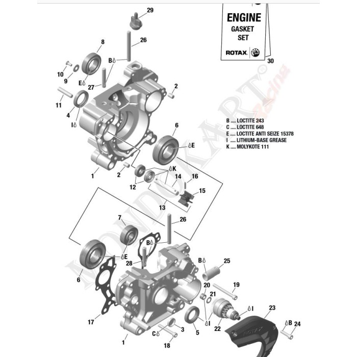 Prigioniero forato M8x28/20 Rotax, MONDOKART, kart, go kart