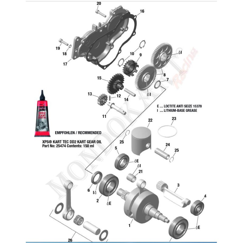 Albero bilanciamento contralbero Rotax, MONDOKART, kart, go