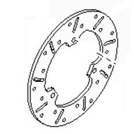 Bremsscheibe hinten 80x166x5 RI25 BirelArt, MONDOKART, kart, go
