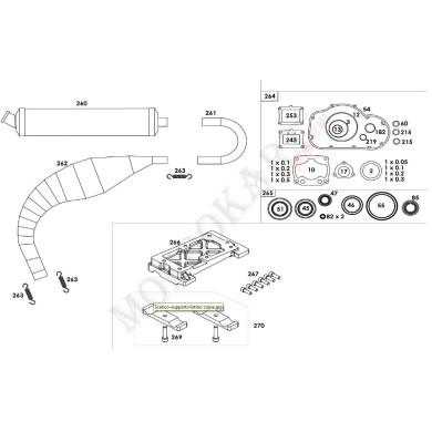 Schalldämpfer (Auspuff) Maxter MXS - MXS2 13 / M / 24 W