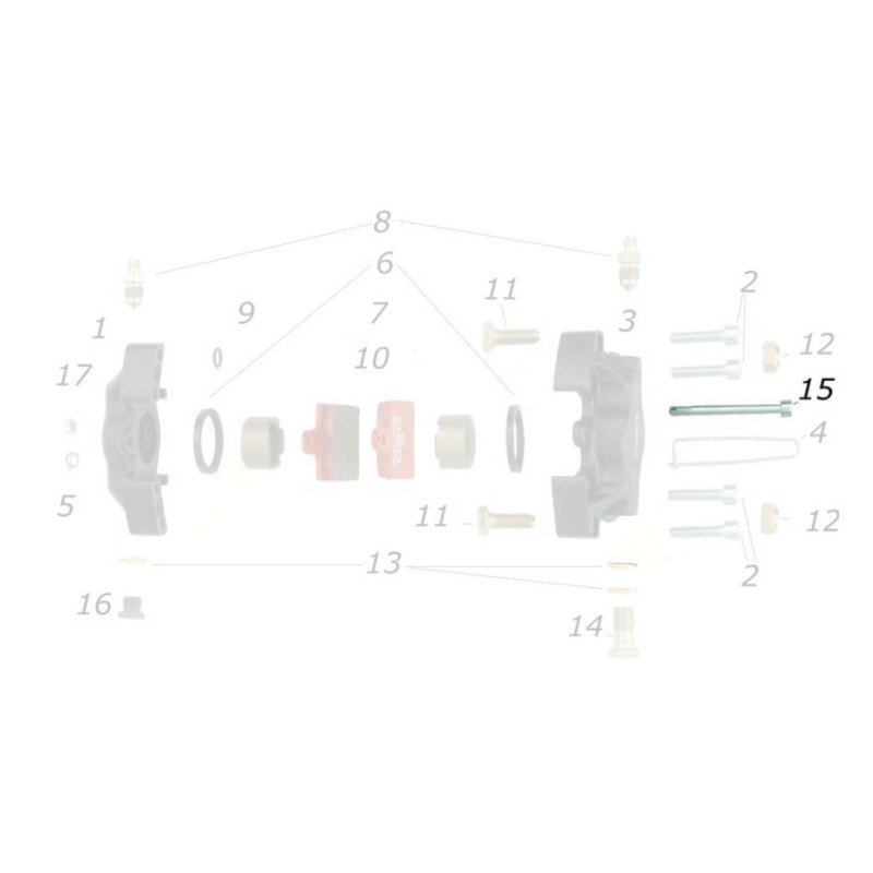 Tornillo M5 x 80 Pastilla Freno Trasera V05 V11 CRG, MONDOKART