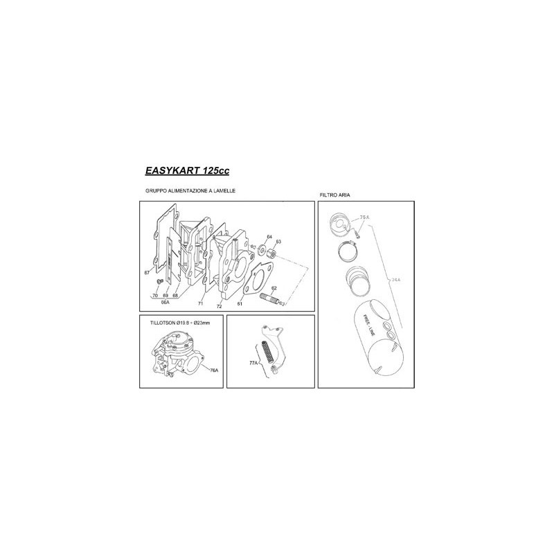 Reed Single for Iame Easykart 100-125 - Leopard, mondokart