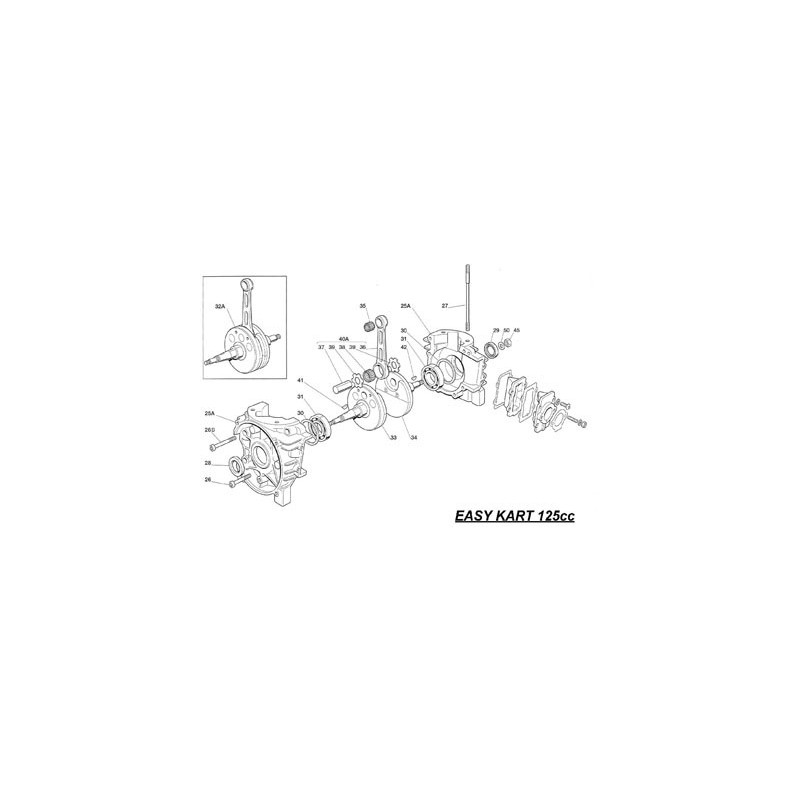 Demi Vilebrequin Transmission Iame Easykart - Leopard 125cc