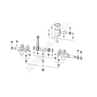 Paar Halb Kurbelwelle TM 60ccm Mini 05 / VO / 20, MONDOKART