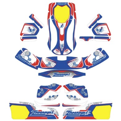 Kit adesivi carenature NA3 Zanardi (tipo CRG), MONDOKART, kart