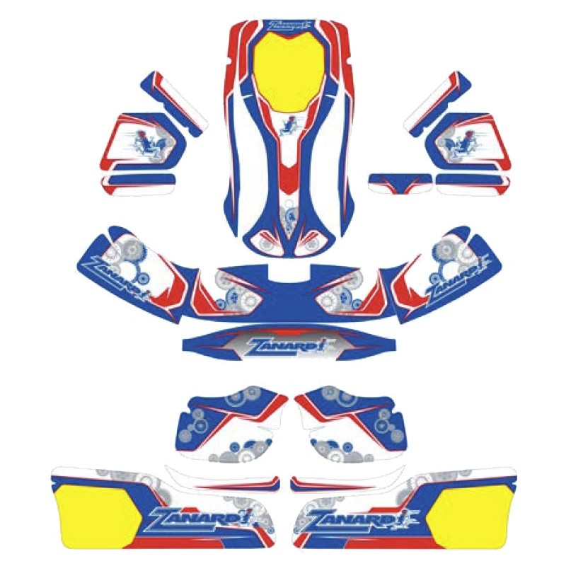 Kit Adhesivos NA3 Zanardi (tipo CRG), MONDOKART, kart, go kart