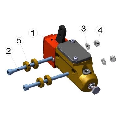 Distanziale Pompa Freno 8.5 x 18 x 5 IPK, MONDOKART, kart, go
