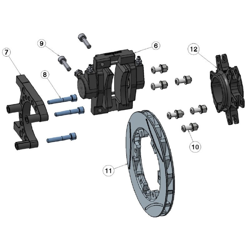 Support rear brake disc IPK - Compatible Intrepid, mondokart