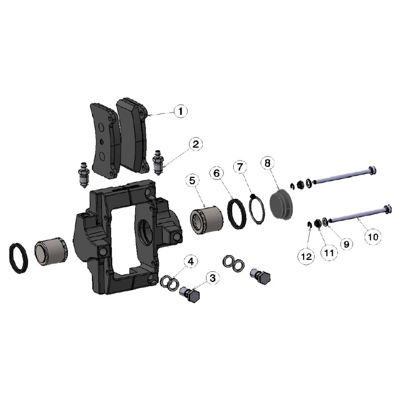 Piston Etrier 28mm arrière Intrepid R2 - Black Line IPK