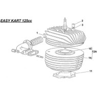 Joint Base de cylindre 0.4mm IAME Easykart - Leopard 125cc