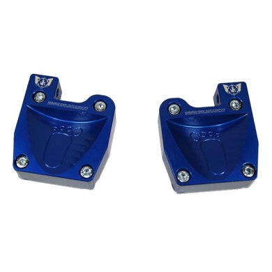 Couple footrest anodized with fitting pedals M8, mondokart