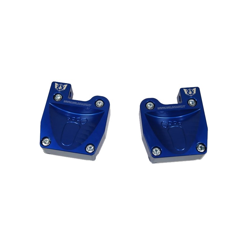 Couple footrest anodized with fitting pedals M8, mondokart