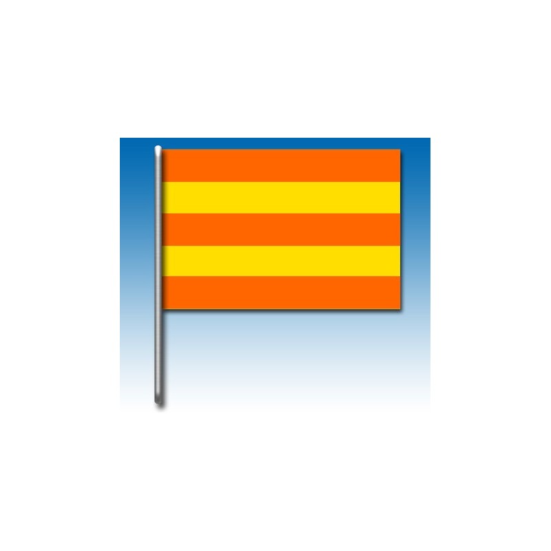 Bandera rayas amarillas y rojas, MONDOKART, kart, go kart