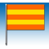 Drapeau des rayures jaunes et rouges, MONDOKART, kart, go kart