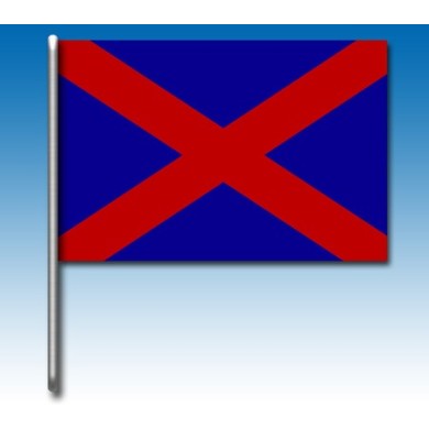 Drapeau bleu avec une croix rouge, MONDOKART, kart, go kart