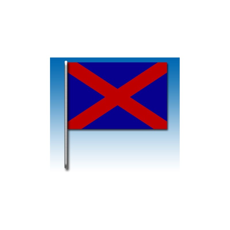 Drapeau bleu avec une croix rouge, MONDOKART, kart, go kart