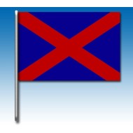 Drapeau bleu avec une croix rouge, MONDOKART, kart, go kart