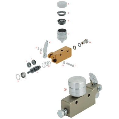 Lever Hauptbremszylinder OTK BSM4 TonyKart, MONDOKART, kart, go