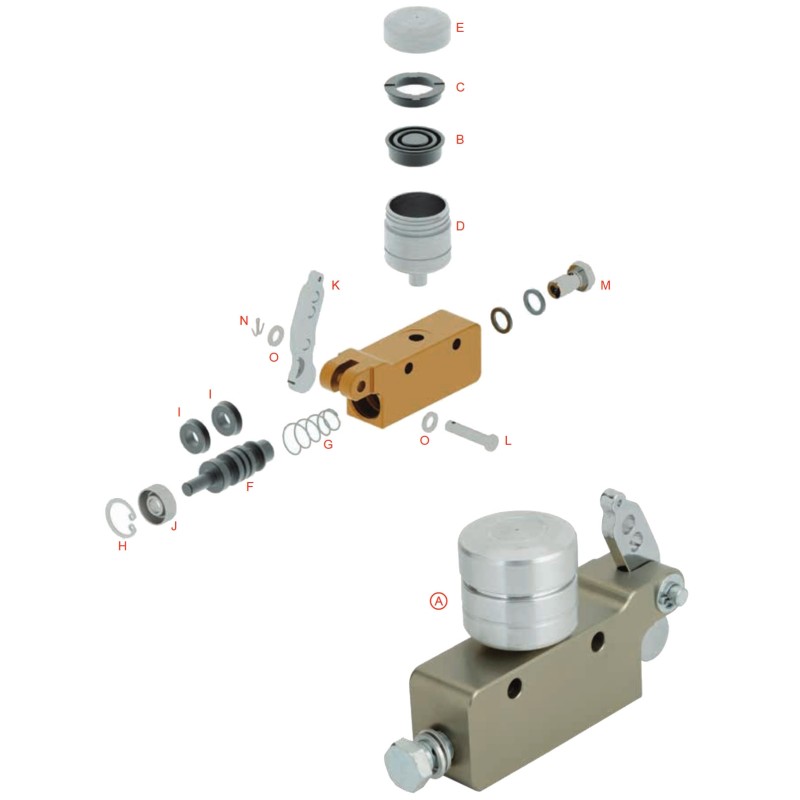 Lever Hauptbremszylinder OTK BSM4 TonyKart, MONDOKART, kart, go
