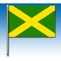 Grüne Flagge mit gelbem Kreuz