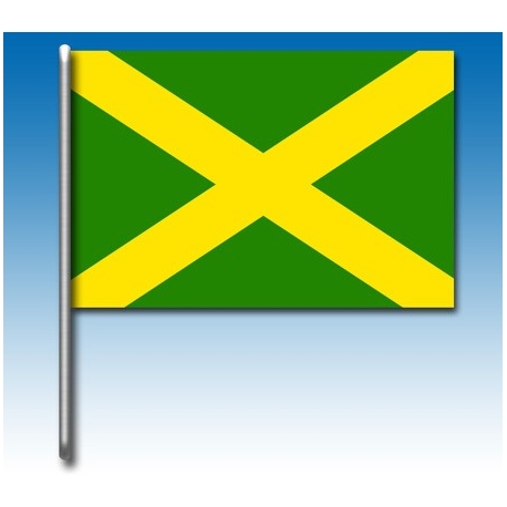 Grüne Flagge mit gelbem Kreuz, MONDOKART, kart, go kart