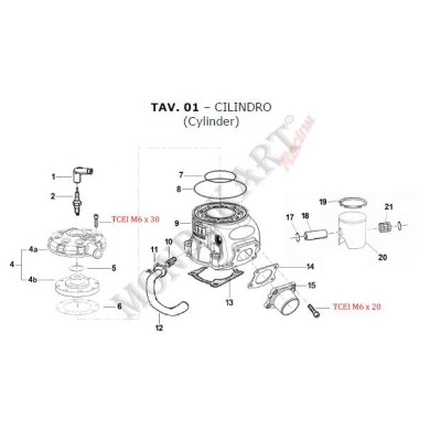 Cylinder STANDARD Version TM KZ R1, mondokart, kart, kart