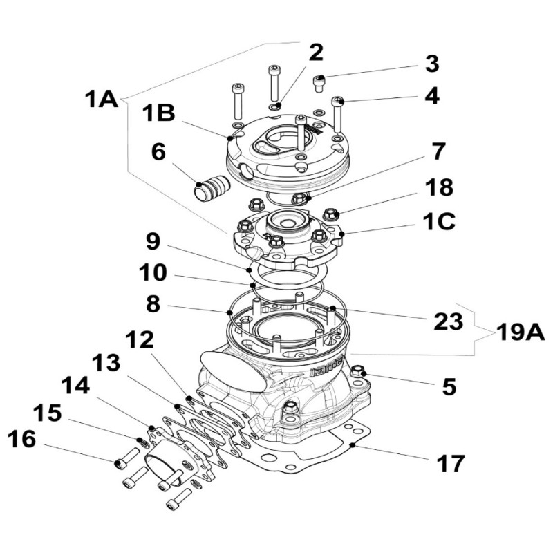 Fitting (colector) de escape Iame Screamer 3 KZ, MONDOKART
