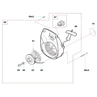 Button for STOP Comer C50, mondokart, kart, kart store