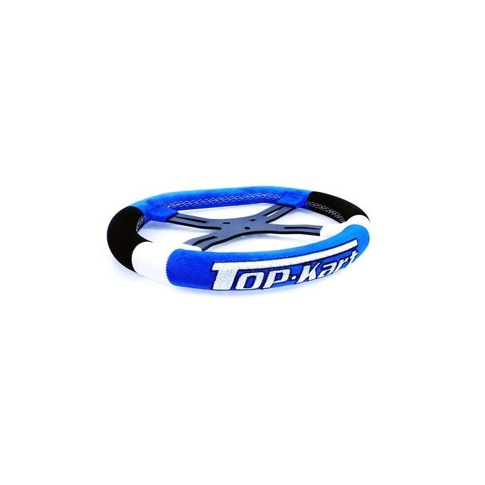 Steering wheel in alcantara TopKart 340mm - 4 ARMS, mondokart