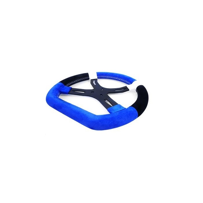 Steering wheel in alcantara TopKart 340mm - 4 ARMS, mondokart