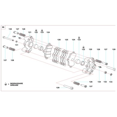 Tappo con passaggio spurgo pinza M6 OTK TonyKart, MONDOKART