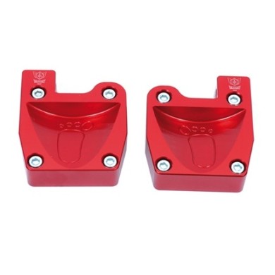 Couple footrest anodized with fitting pedals M8, mondokart