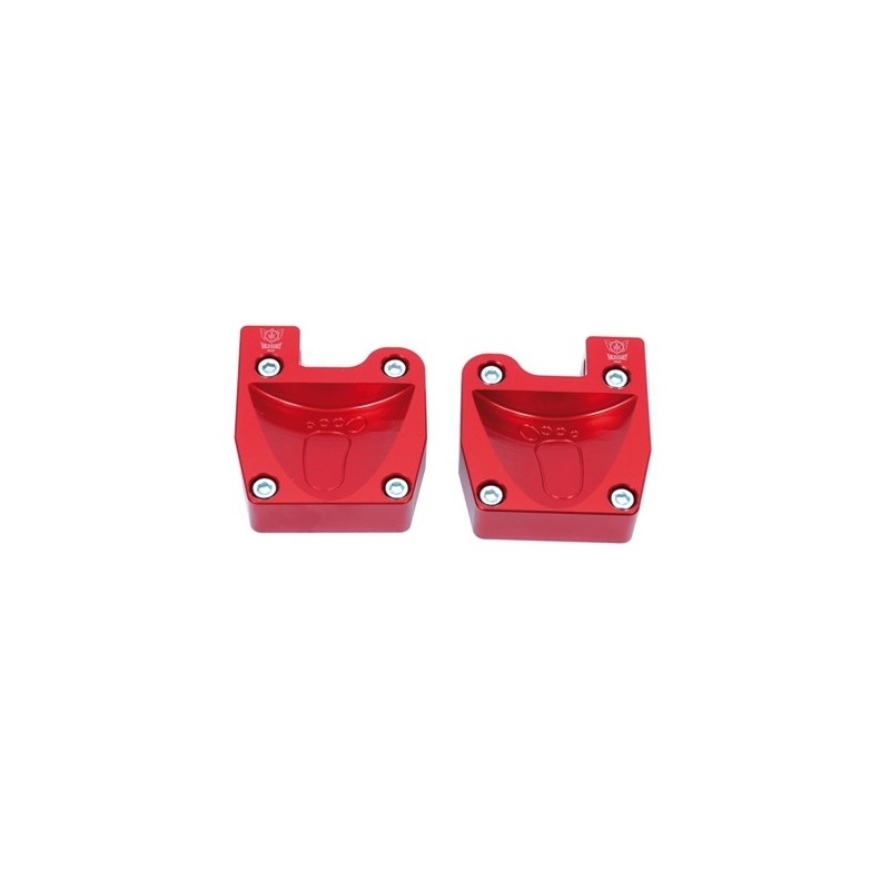 Couple footrest anodized with fitting pedals M8, mondokart