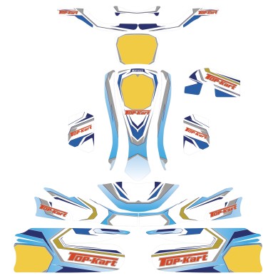 Designkit Bodyworks Aufkleber Top Kart Twister 125cc KF KZ FP7