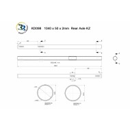 Eje Trasero 50 x 1040mm Righetti Ridolfi KZ MEDIO (Verde)