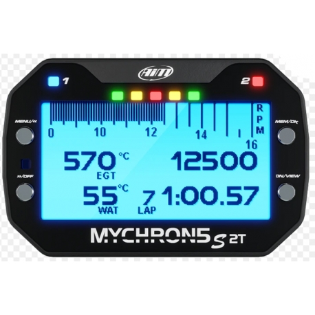 AIM MyChron 5 2T - GPS Lap Timer (2 temperatures) - With WATER