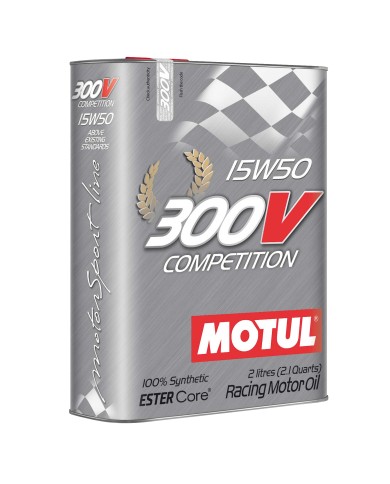 300V COMPETITION - 2 Litres - 15W50 Motul - Synthetic Engine Oil 4 Strokes