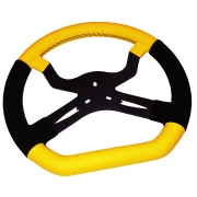 Steering Wheel Yellow RACING (340 mm) standard, mondokart