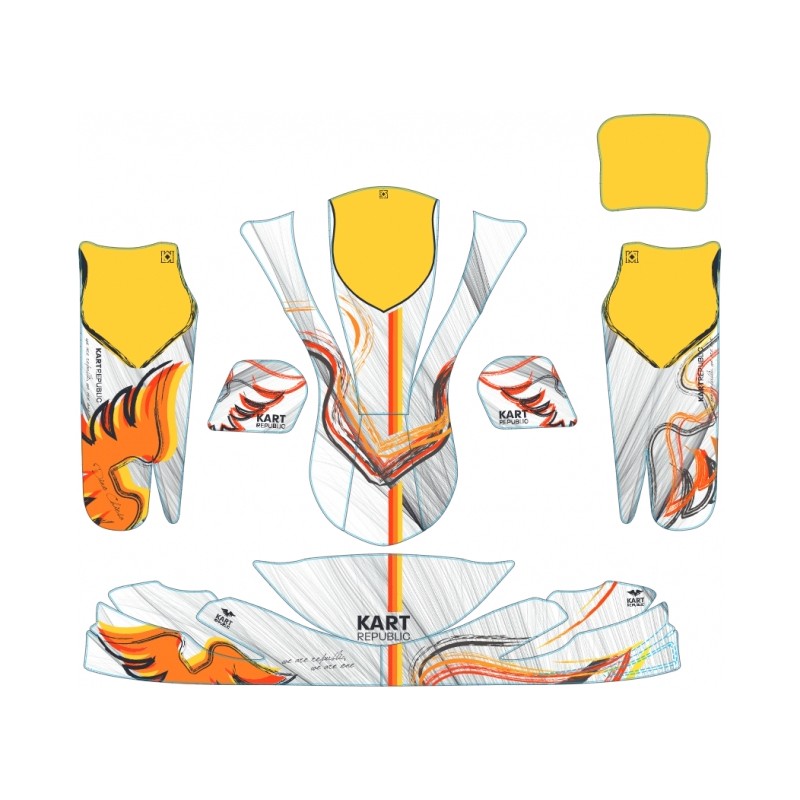 Kit Pegatinas Carenado - OK OKJ KZ - Kart Republic GREY NEW!!