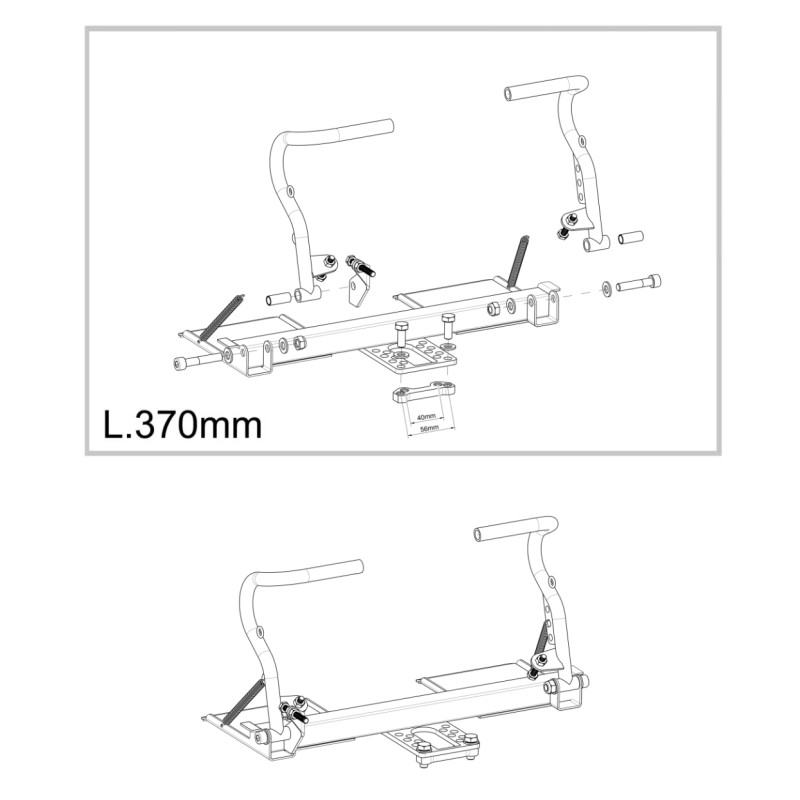 Kit Pedale Zurückgezogen -RR- OK OKJ KZ (370mm), MONDOKART