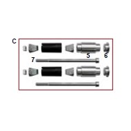 Kit 2 viti supporto paraurti Posteriore Completo 28mm CRG