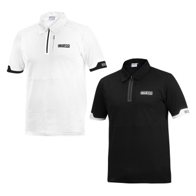 Polo Manga Corta Sparco ZIP, kart, hurryproject, mondokart, go