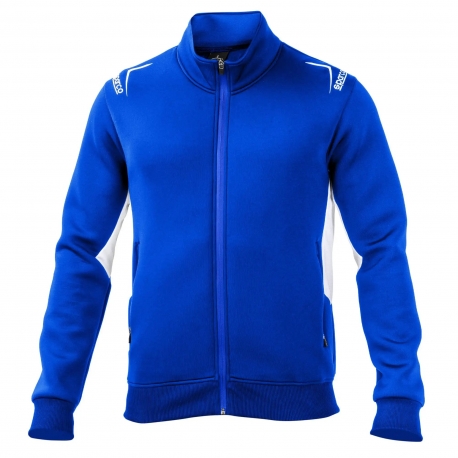 Sparco Sweatshirt FULL ZIP - BLUE, mondokart, kart, kart shop