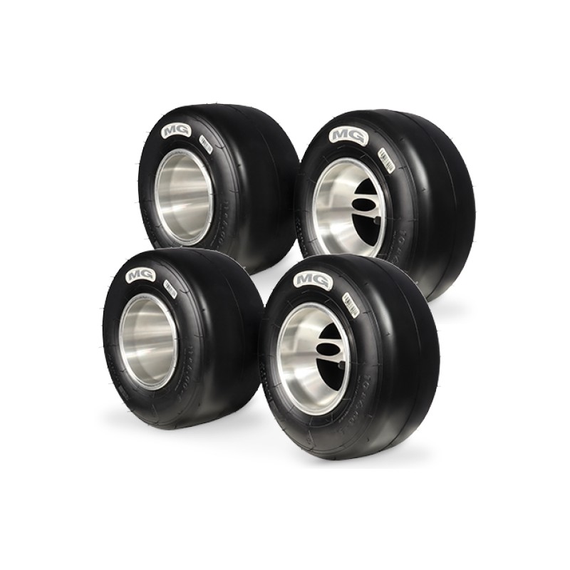 Pneus Set MG SC - 2 - MINI - WHITE LABEL - CIK FIA, MONDOKART