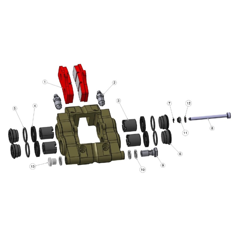 Pistoncino CON MAGNETE 19mm Pinza Freno Anteriore IPK - Praga -