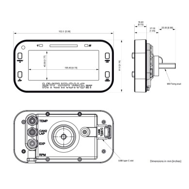 MyChron 6 - 2T - AIM - GPS Laptimer - With GAS Probe